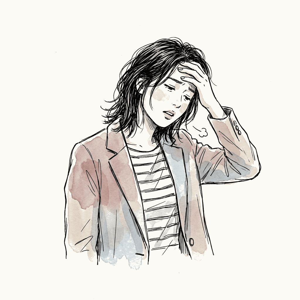 気疲れする女性